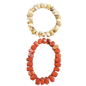 Rock Bracelet Lot Of Two Women's Earthtone BOHO Jewelry Fashion & Style Fall
